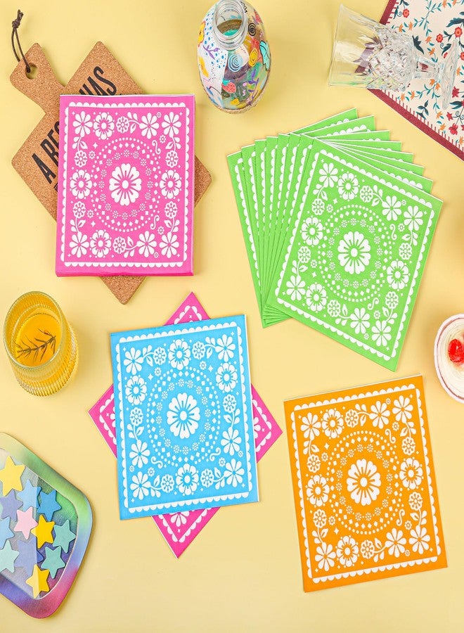 AimFun 100Pcs Fiesta Mexican Paper Napkins Cinco de Mayo Disposable Party Napkins 6.5 x 6.5 Inch Fiestas Loteria Papel Picado Dinner Napkins for Mexico Carnival Birthday Party Supplies Decorations - Image 4